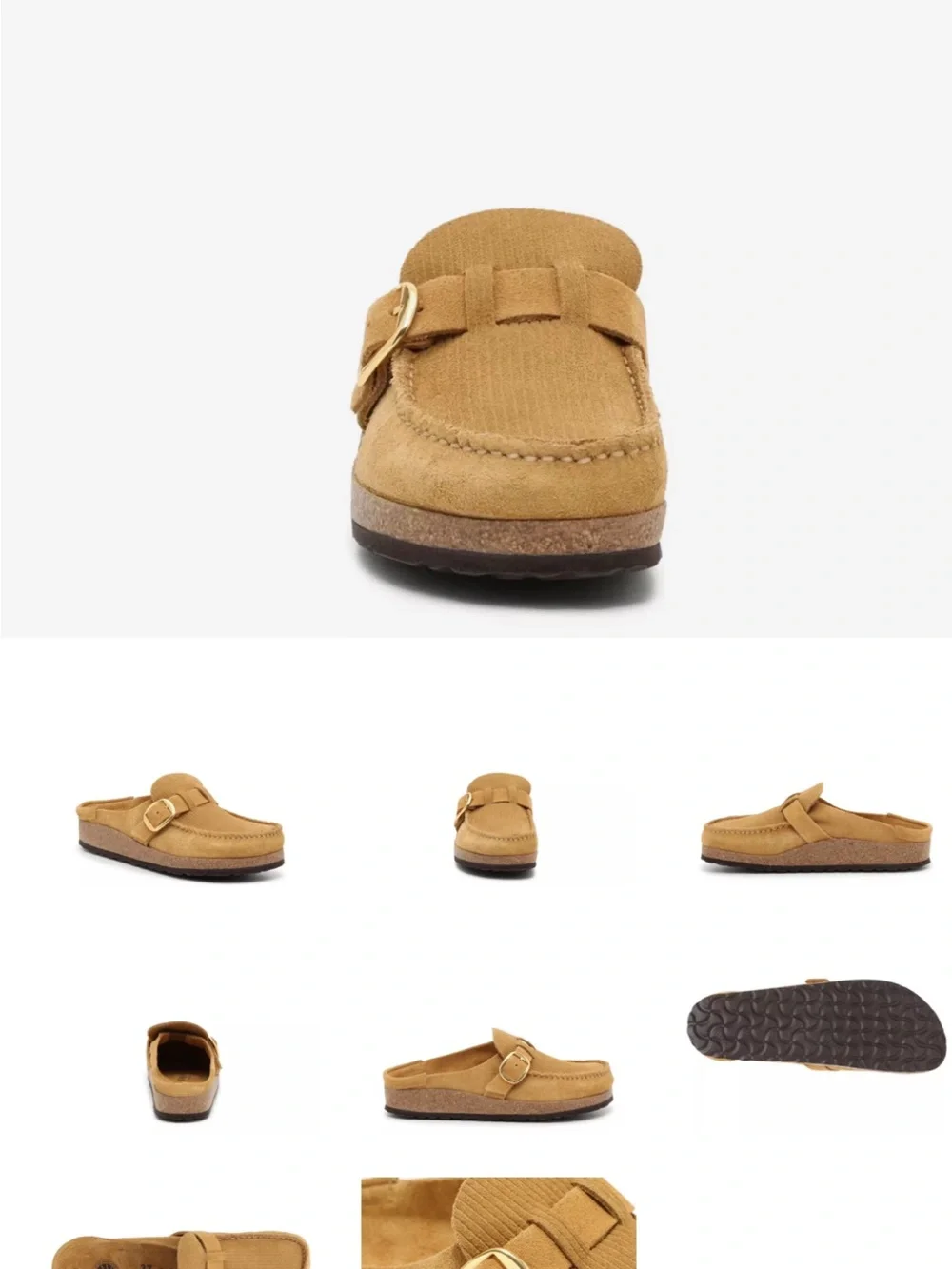 Birkenstock Men’s Tan Suede Clog-Style Loafers Size L10 M8